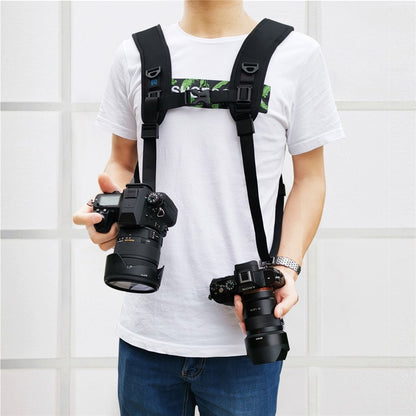 PULUZ PU6002 Quick Release Double Shoulder Harness Soft Pad Decompression Foam Shoulder Strap for DSLR Cameras