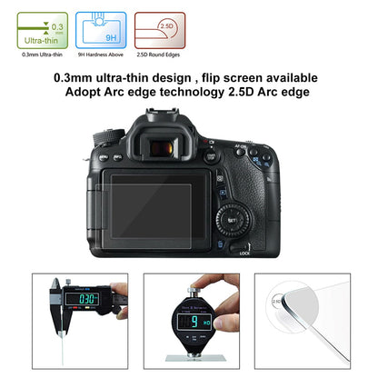 PULUZ PU5503 SLR Camera Tempered Glass Screen Protector for Canon 650D/70D/700D/750D/760D/80D