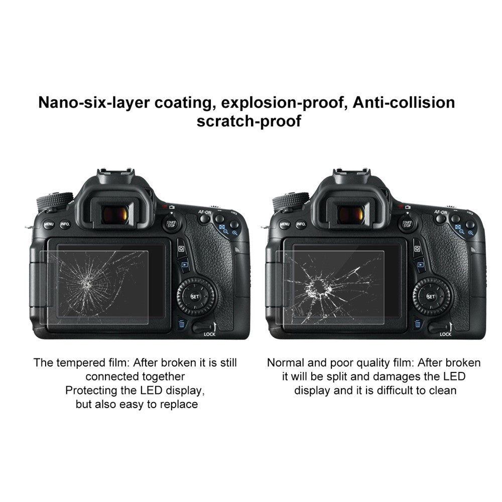 PULUZ PU5503 SLR Camera Tempered Glass Screen Protector for Canon 650D/70D/700D/750D/760D/80D