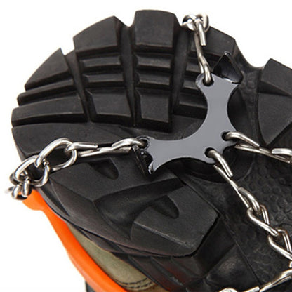 8-Spike Anti-Slip Silicone Steel Shoe Crampons Traction Cleats for Walking on Snow and Ice