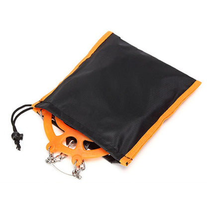 8-Spike Anti-Slip Silicone Steel Shoe Crampons Traction Cleats for Walking on Snow and Ice