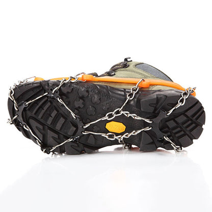 8-Spike Anti-Slip Silicone Steel Shoe Crampons Traction Cleats for Walking on Snow and Ice