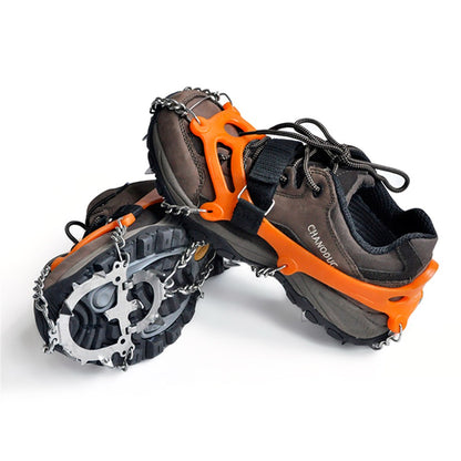 1 Pair HALIN 12 Teeth Steel Non-slip Shoe Cover Rock Climbing Outdoor Ice Crampons