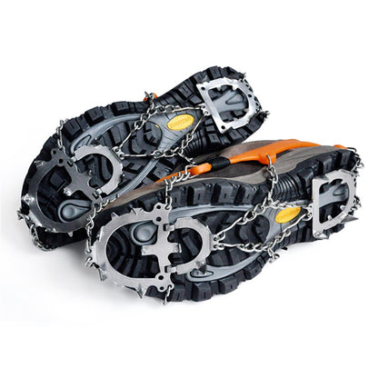 1 Pair HALIN 12 Teeth Steel Non-slip Shoe Cover Rock Climbing Outdoor Ice Crampons