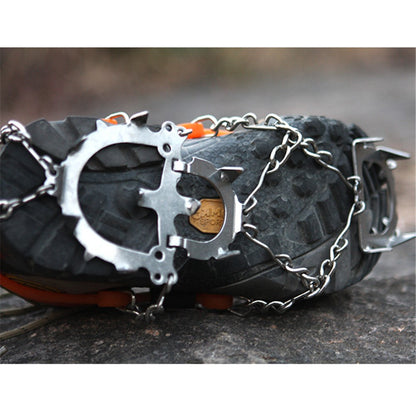 1 Pair HALIN 12 Teeth Steel Non-slip Shoe Cover Rock Climbing Outdoor Ice Crampons