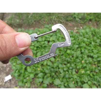 AOTU D Shaped Stainless Steel Multi-functional Opener for Outdoor Activities
