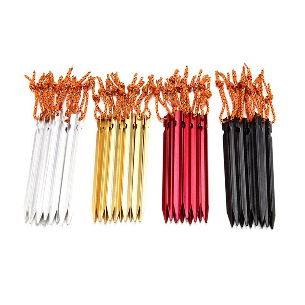 4Pcs/Set AOTU AT6535 Aluminum Alloy Triangular Shape Tent Nail Peg Tent Stake