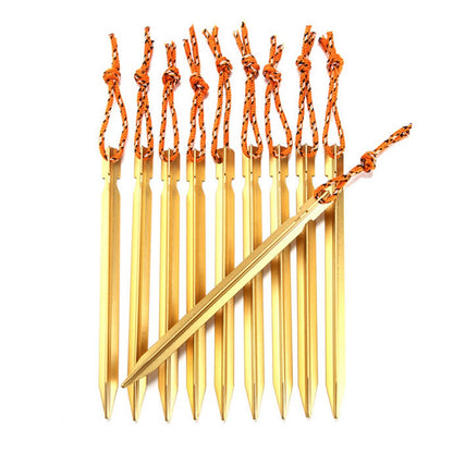 4Pcs/Set AOTU AT6535 Aluminum Alloy Triangular Shape Tent Nail Peg Tent Stake