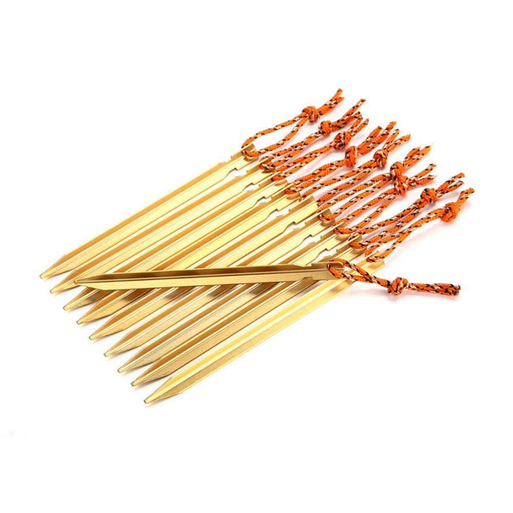 4Pcs/Set AOTU AT6535 Aluminum Alloy Triangular Shape Tent Nail Peg Tent Stake