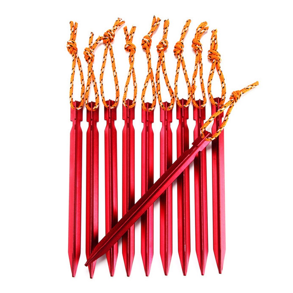 4Pcs/Set AOTU AT6535 Aluminum Alloy Triangular Shape Tent Nail Peg Tent Stake