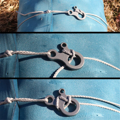 2Pcs/Set AOTU 3 Holes Climbing Carabiner Survival Buckle Knotting Multi-purpose Tool