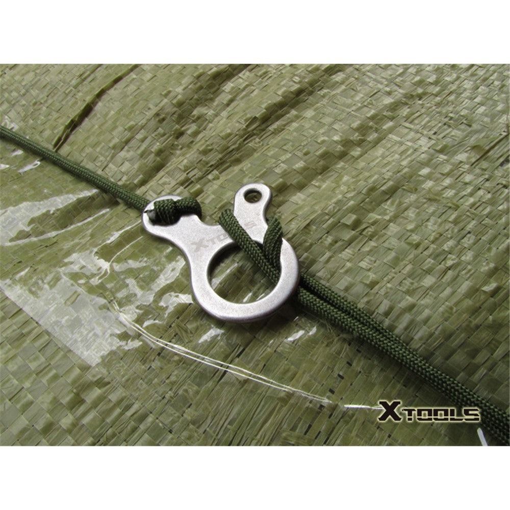 2Pcs/Set AOTU 3 Holes Climbing Carabiner Survival Buckle Knotting Multi-purpose Tool