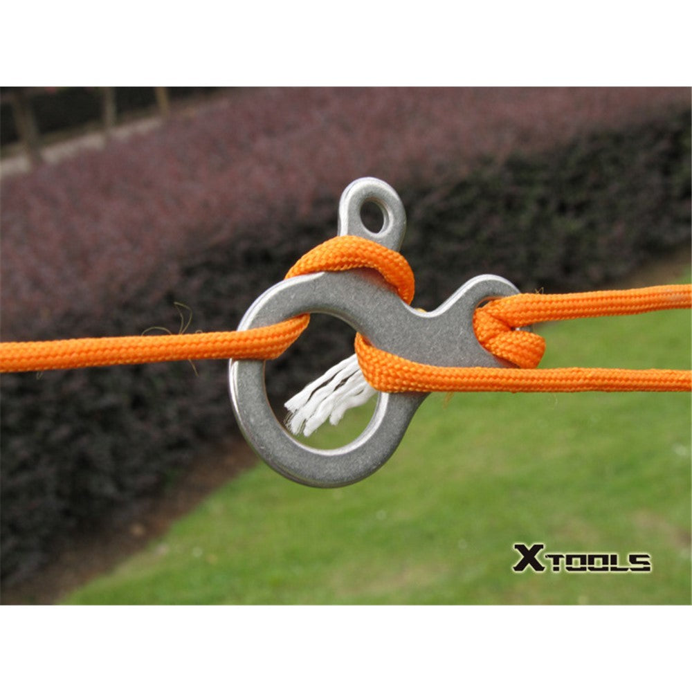 2Pcs/Set AOTU 3 Holes Climbing Carabiner Survival Buckle Knotting Multi-purpose Tool