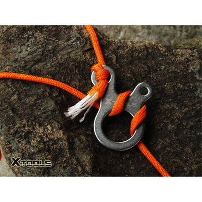 2Pcs/Set AOTU 3 Holes Climbing Carabiner Survival Buckle Knotting Multi-purpose Tool
