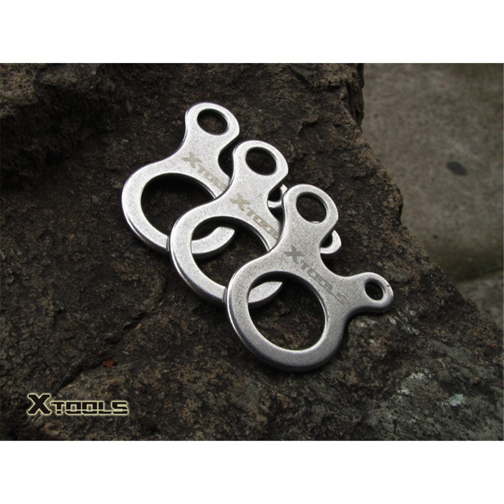 2Pcs/Set AOTU 3 Holes Climbing Carabiner Survival Buckle Knotting Multi-purpose Tool
