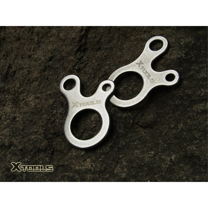 2Pcs/Set AOTU 3 Holes Climbing Carabiner Survival Buckle Knotting Multi-purpose Tool