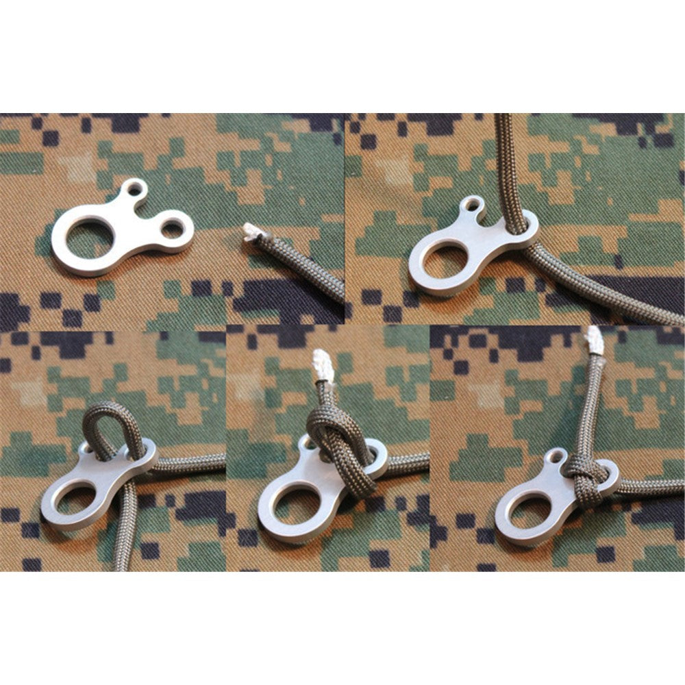 2Pcs/Set AOTU 3 Holes Climbing Carabiner Survival Buckle Knotting Multi-purpose Tool