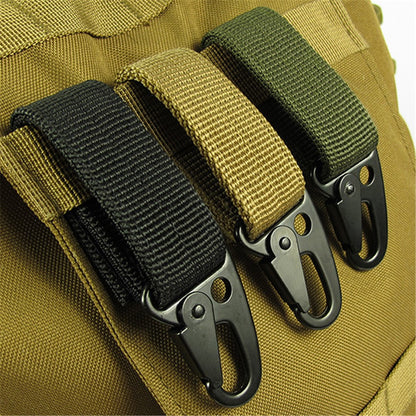 AOTU Tactical Ribbon Buckle Keychain Carabiner Nylon Belt  Gear Keeper