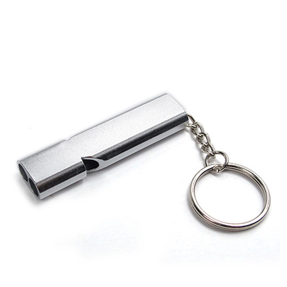 2Pcs/Set AOTU Outdoor Camping Hiking Tool Aluminum Alloy Emergency Survival Whistle Key Chain