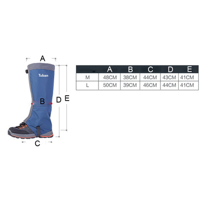TUBAN Snow Gaiters Reinforced TPU Strap Breathable 420D Nylon Waterproof Boot Gaiters