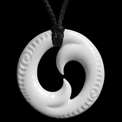 Small Engraved Double Koru Pendant