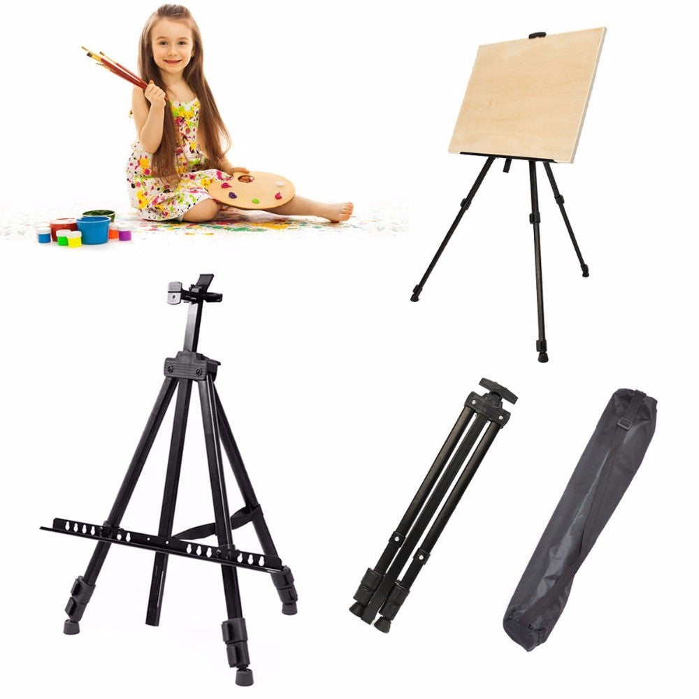 Portable Metal Triangular Easel Adjustable Tripod Display Stand for Poster Displaying Drawing and Paint