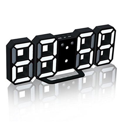 Modern Electronic 3D Digital Alarm Clock Luminous Clock LED Wall Clock