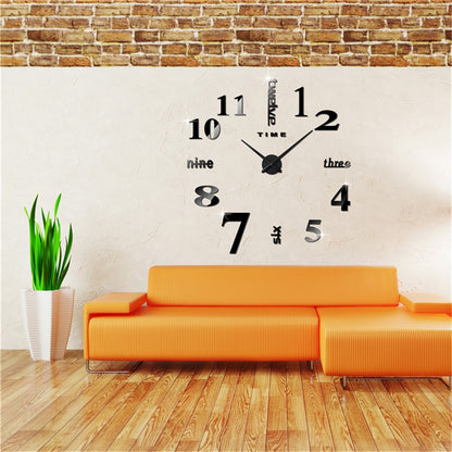 Modern Mute 3D Frameless Large Wall Clock DIY Room Home Decorations (3M002)