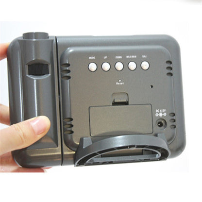Rotating Time Projection Weather Forecast Electronic Alarm Clock LCD Display