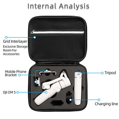 Portable Shockproof Storage Bag Carrying Case for DJI OM 5 Handheld Gimbal Accessories