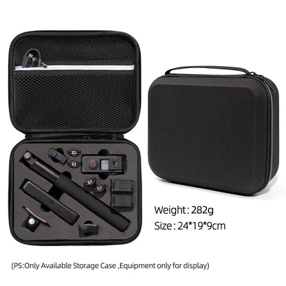 For DJI Osmo Action 3 / Action 4 / Action 5 Pro Portable Zipper Camera Protection Case EVA Hard Shell Handle Strap Camera Accessories Storage Bag
