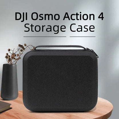 For DJI Osmo Action 3 / Action 4 / Action 5 Pro Portable Zipper Camera Protection Case EVA Hard Shell Handle Strap Camera Accessories Storage Bag