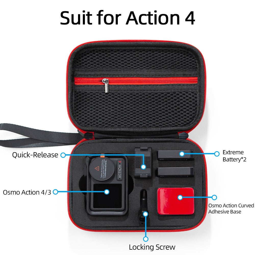For DJI Action 5 Pro / 4 / 3 Sports Camera Portable EVA Storage Bag Shockproof Carrying Case