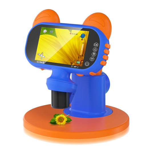 AD-LM01 Children Microscope 4 inch 50-1000X Magnification USB Magnifier Kids Camera with Adjustable LED Light