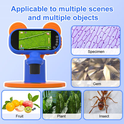 AD-LM01 Children Microscope 4 inch 50-1000X Magnification USB Magnifier Kids Camera with Adjustable LED Light