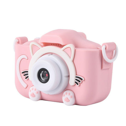 X5S Cartoon Cat 2.0-inch IPS Screen Kids Camera Rechargeable Dual Lens HD Camera Toy