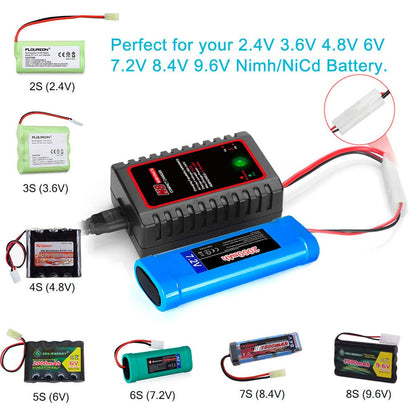 N8 NiMH / NiCd Battery Charger RC Battery Charger Model Aircraft Charger with Mini Tamiya Connector for RC Hobbies Charging