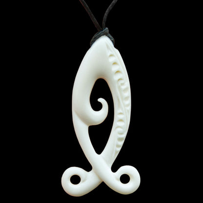 Maori Style Christian Fish Pendant