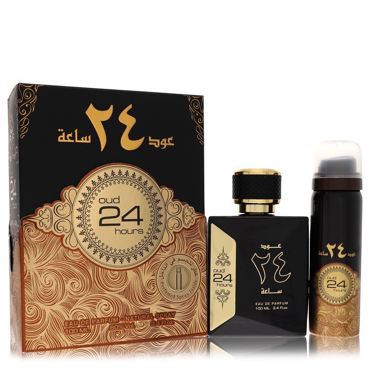 Ard Al Zaafaran Oud 24 Hours Eau De Parfum Spray + 1.7oz Perfumed Spray (Unisex) by Al Zaafaran 100 ml