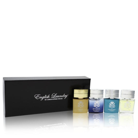 Arrogant Gift Set - Gift Set includes Notting Hill, Riviera, Oxford Bleu, and Arrogant, all in .68 oz Mini EDP Sprays by English Laundry --