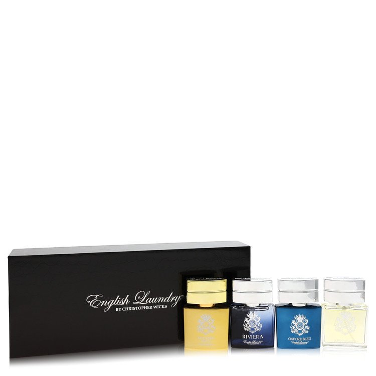 Arrogant Gift Set - Gift Set includes Notting Hill, Riviera, Oxford Bleu, and Arrogant, all in .68 oz Mini EDP Sprays by English Laundry --