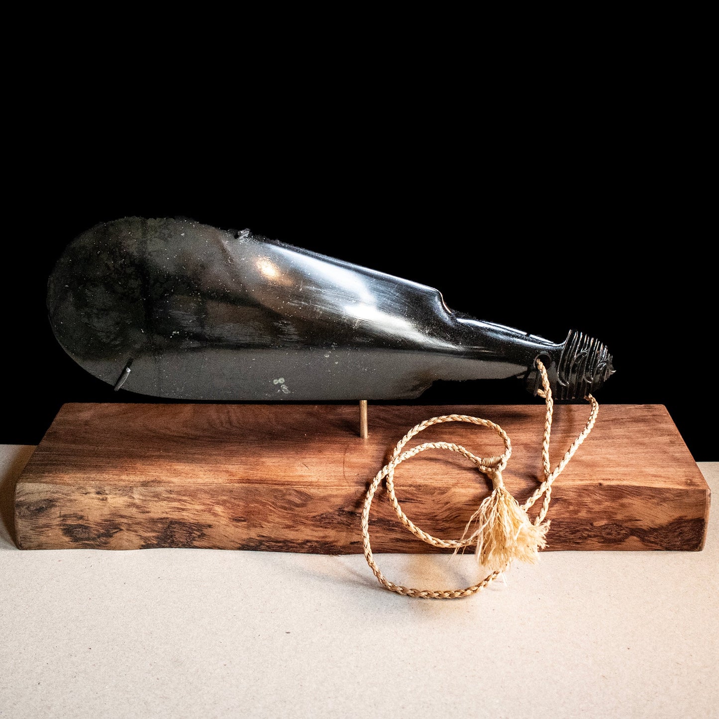 Patu Pakohe (Warrior Club) with stand