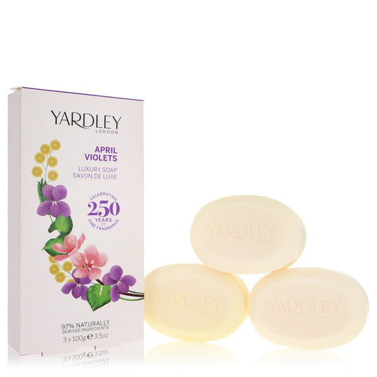 April Violets 3 x 3.5 oz Soap by Yardley London 104 ml Brands HD