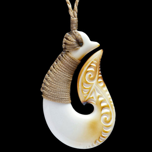 Flame Brushed Bound Matau Pendant