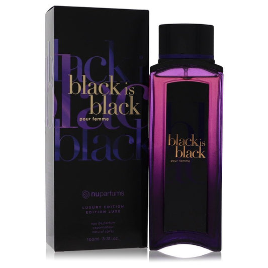 Black Is Black Eau De Parfum Spray by Nu Parfums 100 ml