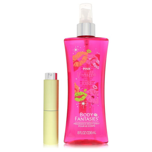 Body Fantasies Signature Pink Vanilla Kiss Fantasy Travel Spray by Parfums De Coeur 8 ml