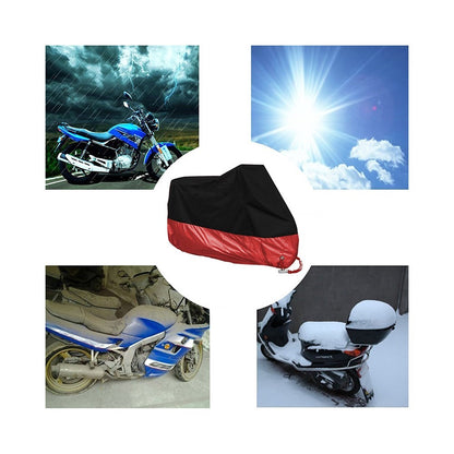 Motorcycle Cover Silver Coated Inside Waterproof Dustproof Cover For Large Bikes Cruisers Scooters