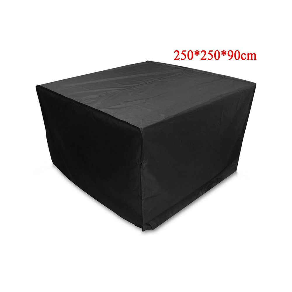 Garden Furniture Cover 210D Oxford Cloth Windproof Patio Table Cover with Buckle