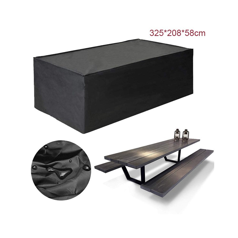 Garden Furniture Cover 210D Oxford Cloth Windproof Patio Table Cover with Buckle