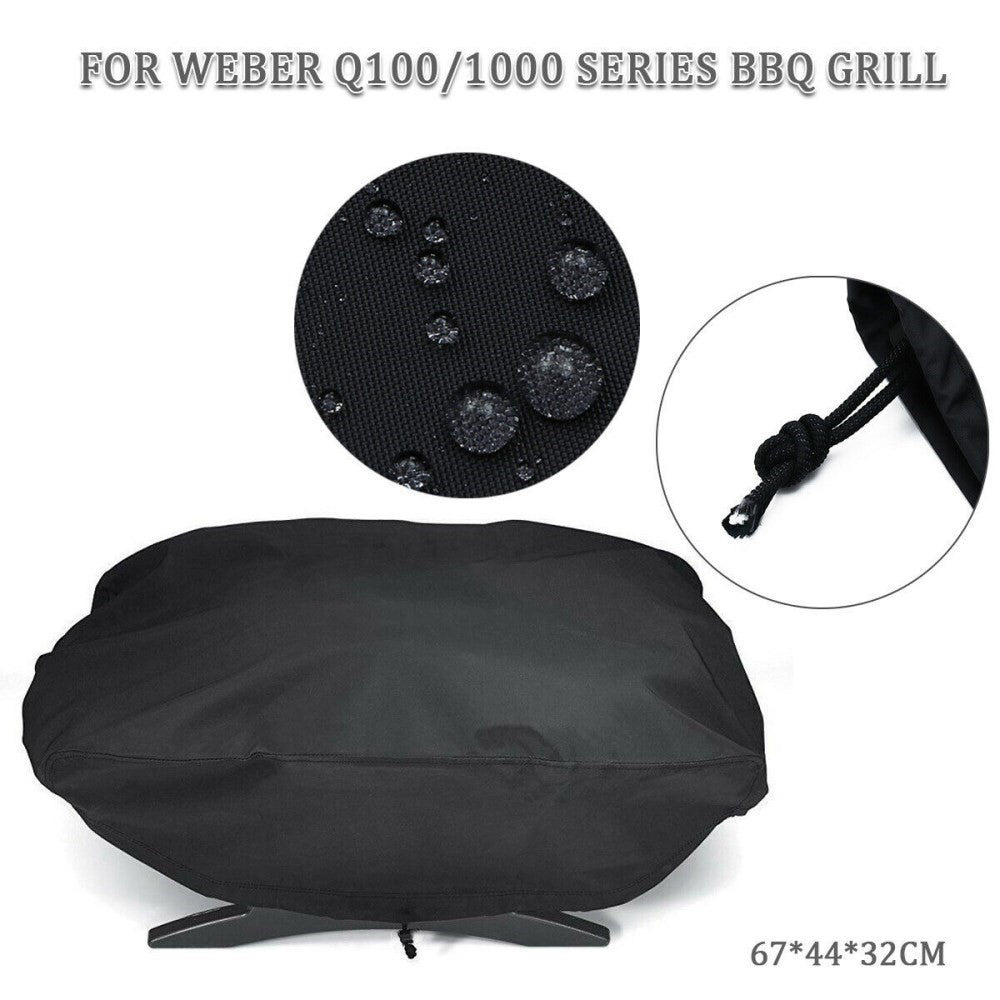 Dustproof Waterproof 210D Oxford Cloth Oven Cover for Weber 7110 Q1000 Series, Size: 67.1 x 44 x 32cm Oven Hood